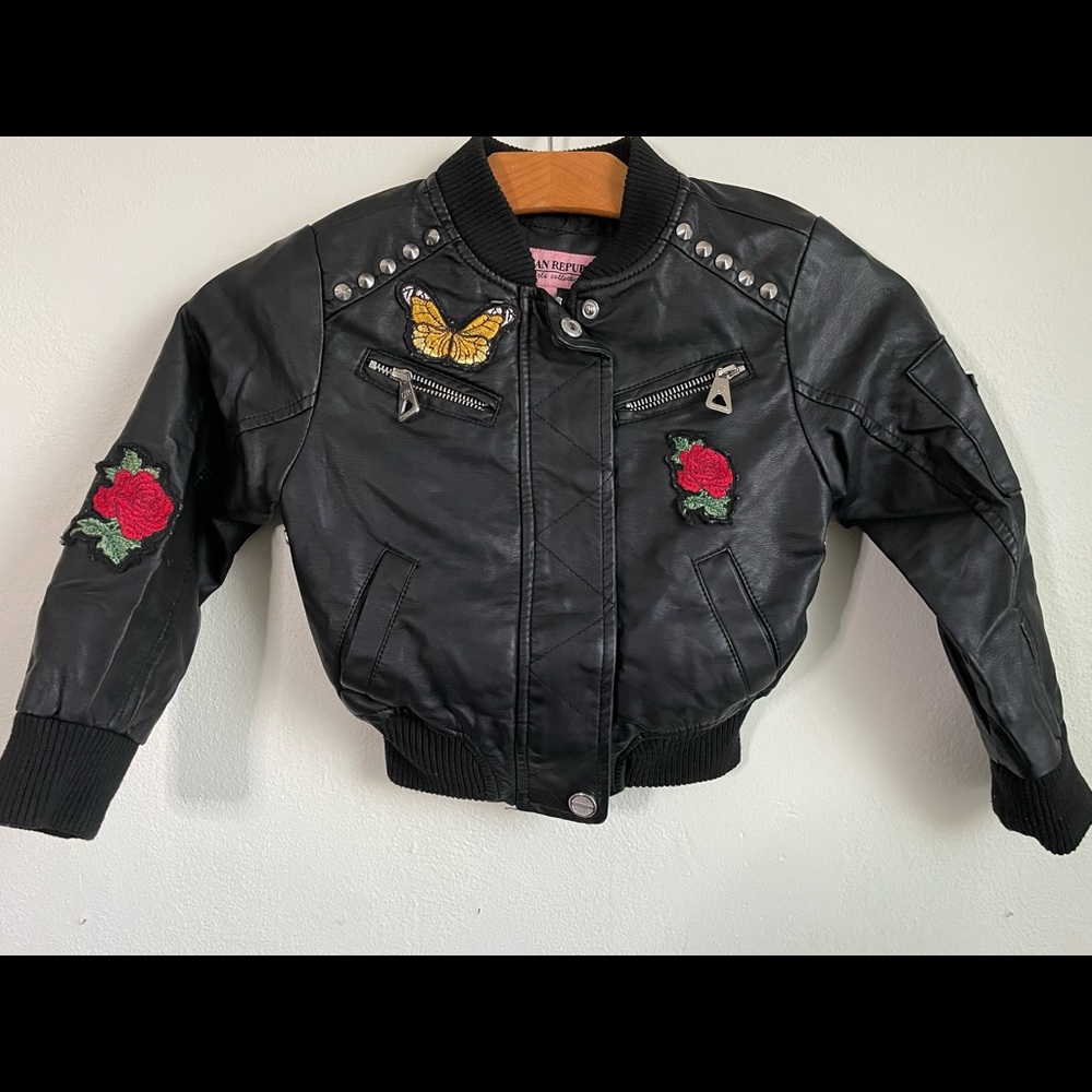 Urban Republic Girls Faux Leather Jacket/ Coat